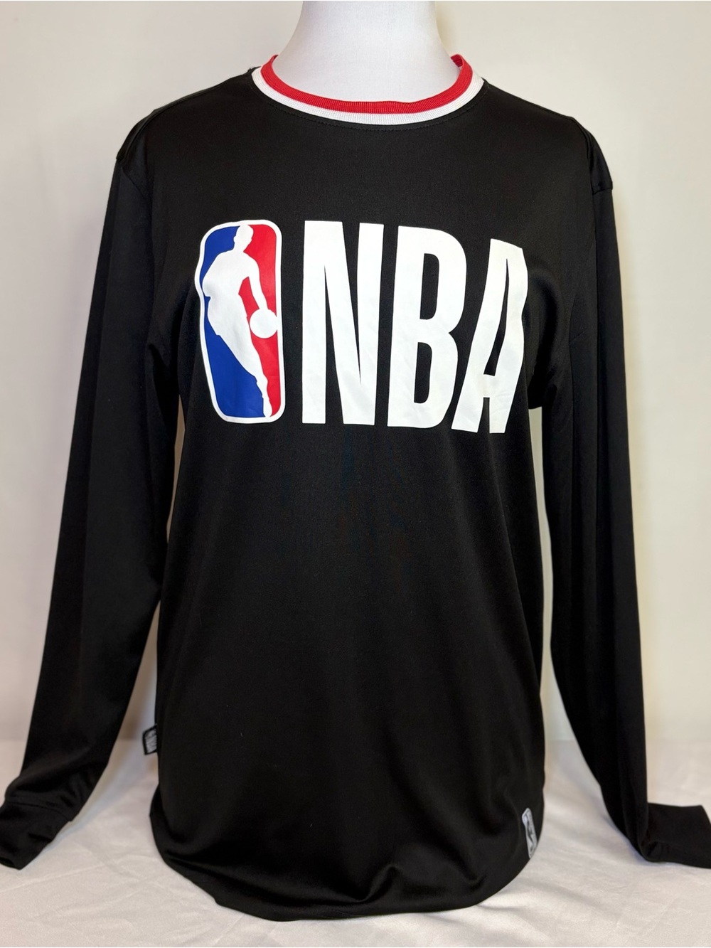 NBA Black Long Sleeve Pullover with Red and White Trim